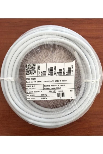 REMSAN 3x1,5 Ttr Cca Kablo - Tam Kesit (10 MT)