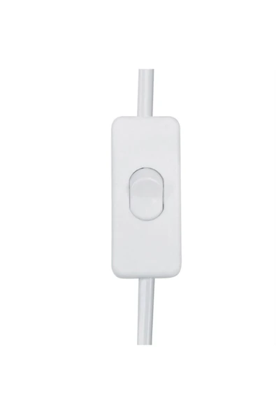 Örgün Aydınlatma E27 Düz Duy Aç Kapa Anahtarlı 2 Metre Kablolu Fiş + 10w A60 Ampul - 2
