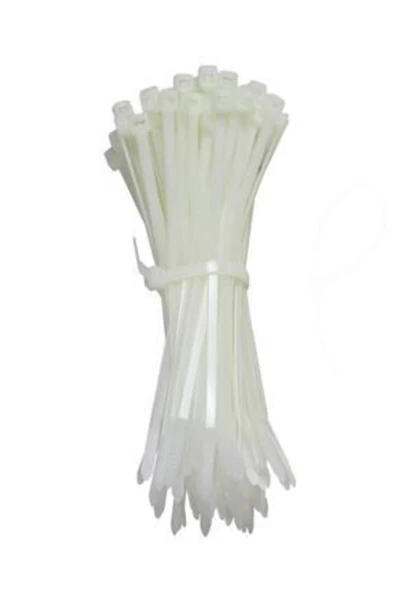 Pemsan Klips Kablo Bağı 3,6x250 Beyaz (100 ADET) Kablo Cırtı - 3