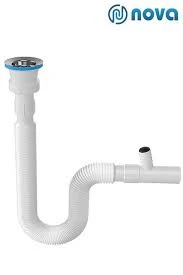 Nova 1 Kalite Çamaşır Makine Çıkışlı Körüklü Sifon Lavabo Gider Borusu 1220