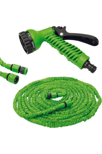 MAGIC HOSE Stlife 30 mt Uzayan Bahçe Sulama Araç Yıkama Hortumu 7 Kademeli Başlık Tabanca - 3