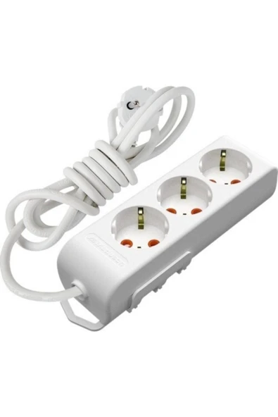 Mutlusan Ritech 3'lü Grup Priz Çocuk Korumalı 2mt