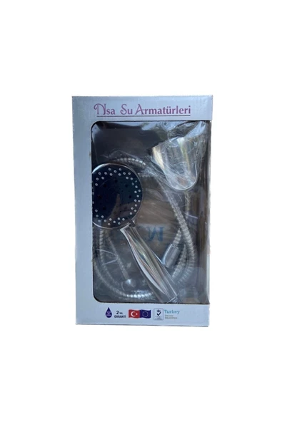 NSA Su Armatürleri Duş Seti (DUŞ BAŞLIĞI, SPİRAL HORTUM VE ASMA APARATI) - 3
