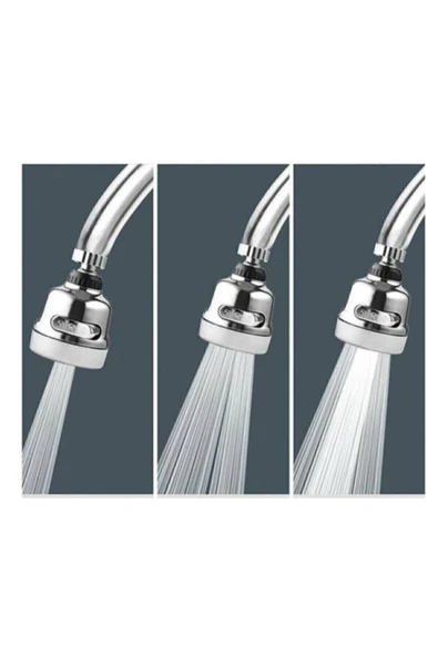 MFS 3 Fonksiyonlu Su Tasarruflu Musluk Ucu Su Tasarrufu Çeşme Ucu ( Gri ) - 2