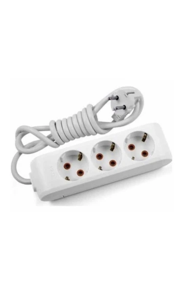 VİKO 3'lü Üçlü Topraklı Uzatma Kablolu Grup Priz 3 Metre Orijinal Ürün