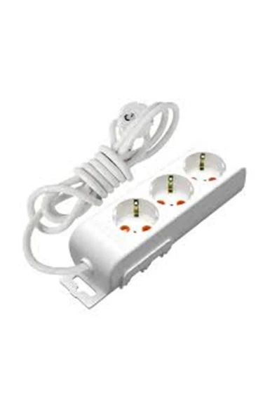 Mutlusan 3lü 5 Metre Topraklı Grup Priz