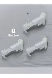 Ucuz Depo Seval Korniş Perde Rayı Ayağı L Ayak Duvara Montaj Aparatı 3 Adet