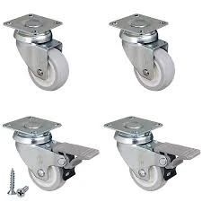 KAYA TİCARET Geçmeli Döner Koltuk Tekerleği (4 Adet) - Tekerlekler - Tek Ebat