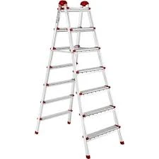 KUTLU 7 7 Basamak Çift Çıkışlı Alüminyum Merdiven