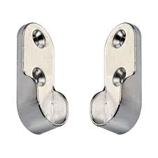 Hırdavat Nobel Askı Flanşı Krom Oval Dolap Elbise Askı Aparatı (2 Adet) ürün görseli 1