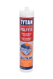 TYTAN Tyttan Polyfıx Üniversal Şeffaf Silikon 280 Gr Pencere, Kapı, Duşakabin, Mutfak Mermeri. (10 Adet.) - 1