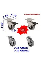 Kama Özbek Teker Masa-dolap-sehpa Tekeri 4 Ad 2 Ad Firenli 2 Ad Frensiz - Tekerlekler - Tek Ebat