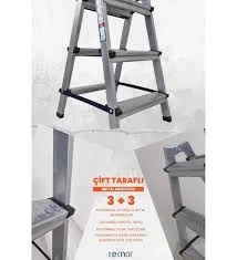 KUTLU Çift Çıkışlı Merdiven Demir 3 Basamaklı