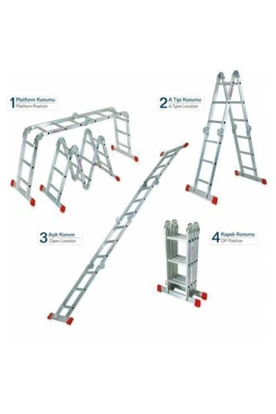 ONESTAR 4x5 20 Basamaklı 5,70m Akrobat Merdiven ürün görseli