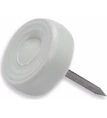 YALÇIN 30adet Çivili Masa Sandalye Zemin Koruyucu Beyaz Plastik Ayak 16mm