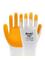 Beybi Pn Sarı Polyester Örme Nitril Iş Bahçe Eldiveni (12, Xl (no:10))