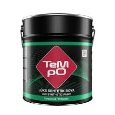 Tempo Lüks Sentetik Yağlı Boya Siyah 0,75 lt ve 320 ml Sentetik Tiner