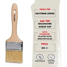 Kestirme Boya Fırçası, Süper, No: 3
