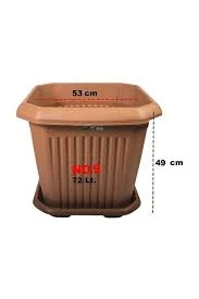 Hak Plastik Hak Saksı Kare 9 No