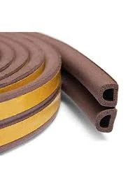 Açık Dükkan Kapı Pencere Kauçuk Izolasyon Bandı / Fitili Kahverengi 2x1=2 Metre - 1
