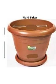 Hak Plastik 2 Adet 0 No 1 Lt. Antık Saksı ürün görseli 1