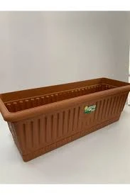 Hak Plastik Orta Balkon Saksı Kahverengi (1 Adet)