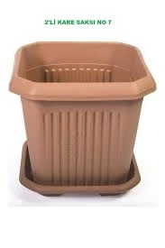 Hak Plastik Kare Saksı No 5 Klasik Çiçek Saksısı - 2