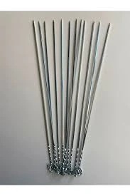 EYMHOME 12 adet Kare Ciğer Şişi 50 cm , Et Mangal Şiş (uzunluk 50 cm , Kalınlık 3 mm)