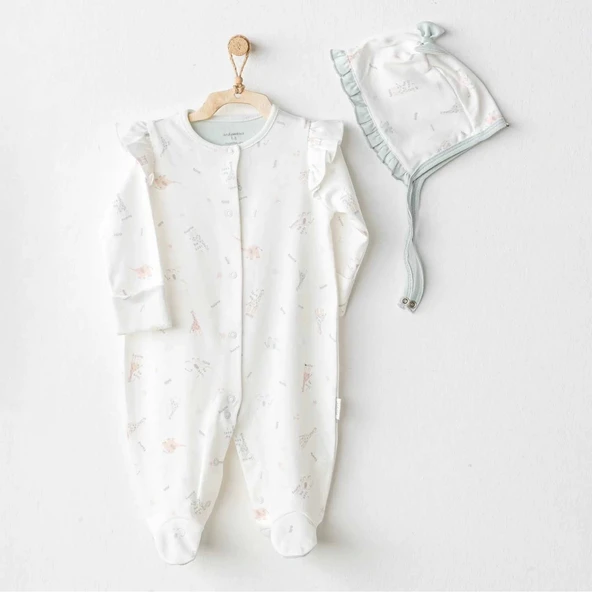 Andywawa Ac25510 Love Family Bebek Tulum Takım Ekru