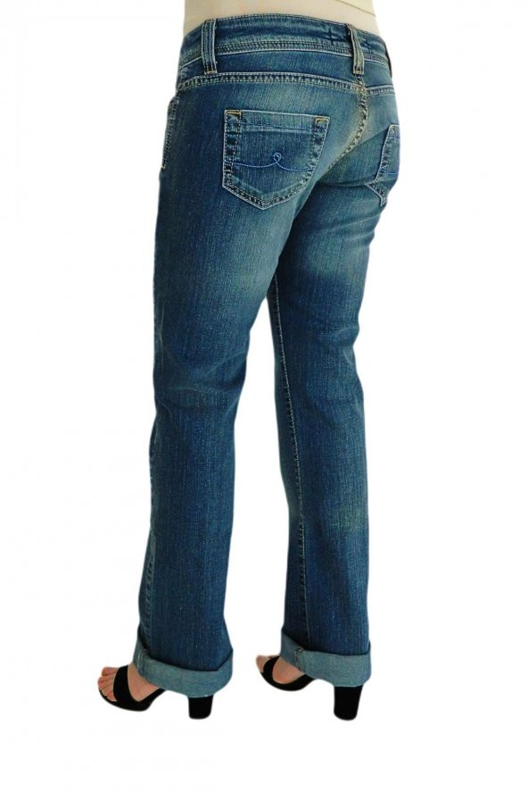 Kadın Düşük Bel Jean Pantolon BGL-ST01431 - 5