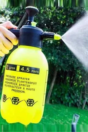 Mekanik Su Ilaç Dezenfektan Pompası Sıvı Fısfıs Ilaçlama Spreyi Sarı 2 Lt