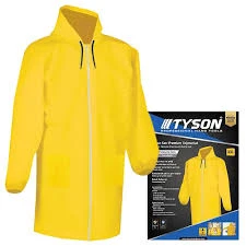 TYSON Unisex Premium Takım Yağmurluk Sarı Fermuarlı