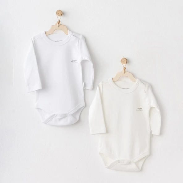 Andywawa Ac25210 Long Sleeve 2'li Basic Body Ekru
