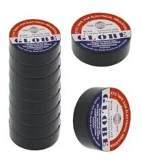 Globe Izole Elektrik Bandı 10'lu Paket - Siyah - Plastik Izole Elektrik Bandı - Siyah