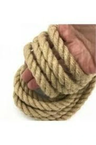 GÜVEN Jüt Halat 5 Mm 20 Metre Hasır Ip Urgan Ipi Dekoratif Ip