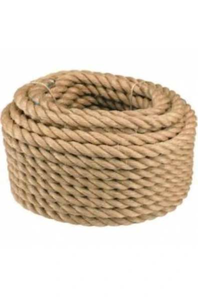 DEBA 8 Mm 80 Metre Jüt Halat Ip Dekoratif Hasır Ip Kendirye - 3