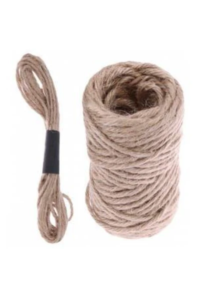 Gereksiz Şeyler Dekoratif 4 mm Jüt Urgan Halat İp 10 mt