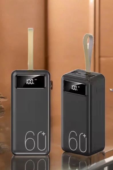 Powerbank 60.000 Mah Hızlı Şarj 4 Çıkışlı Uzun Şarj Süreli Dijital Göstergeli - 4