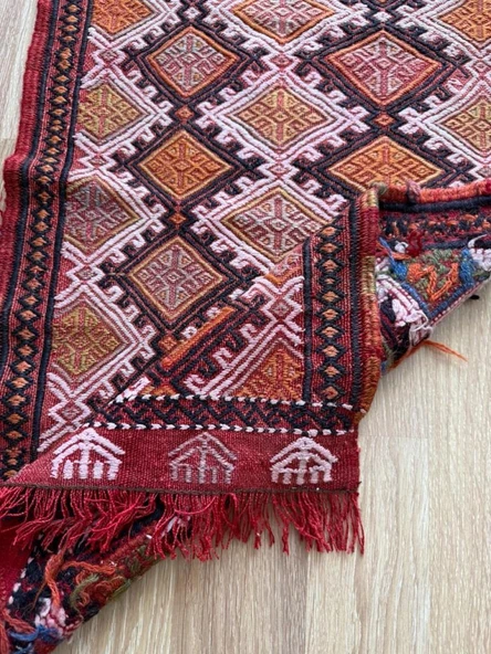 50x83 cm Küçük Harika Desenli Türk Kilim, El Dokuma Vintage Kilim, Eşsiz Bohem Kilim, Şık Ev Dekoru & Hediyesi