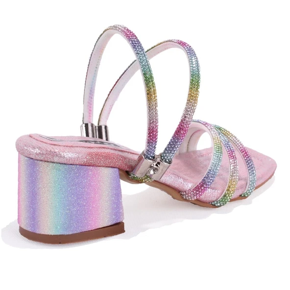 Dagoster DJA76-ASK16 Gökkuşağı Ortopedik Kız Çocuk Abiye Ayakkabı - 4