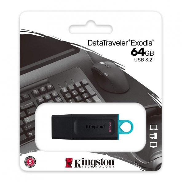 DTX 64GB USB 3.2 Gen.1 DataTraveler Exodia Flash Bellek DTX/64