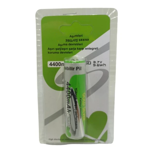 Şarj Edilebilir Pil 18650 Kodlu 4400 maH 3.7 Volt Li-on Batarya Akü Şarjlı 1 Adet - 4