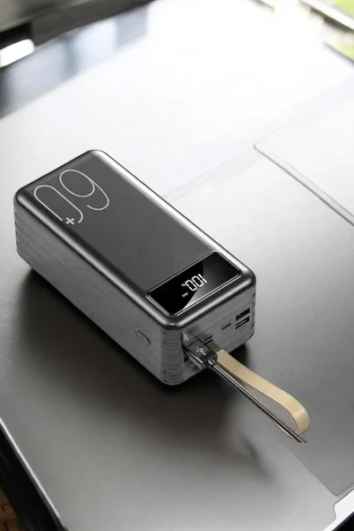 Powerbank 60.000 MAH Dijital Göstergeli 4 Portlu Taşınabilir - 3