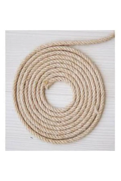 Gereksiz Şeyler Dekoratif Halat 12mm Jüt Halat Kendir Urgan Halat Ip 10 Metre - 3