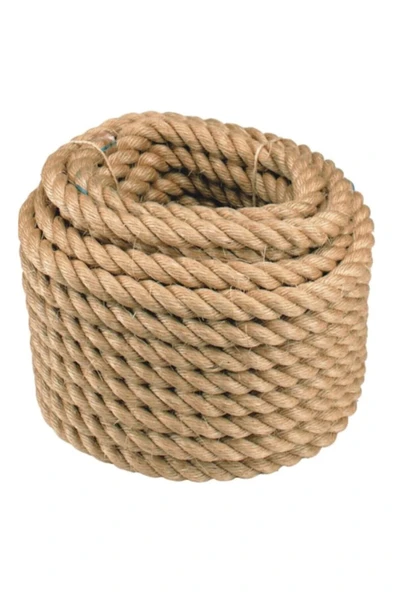 Açık Kahve Jüt Halat 20 mm İp Kendir Urgan 3 Metre