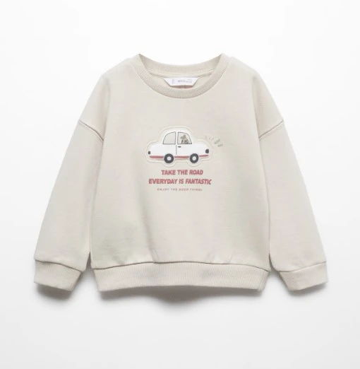 Mango Desenli pamuklu sweatshirt - 2