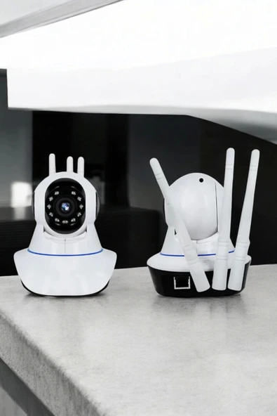 Wifi Kamera Ev Kamerası Gece Görüşlü Kablosuz Bebek Izleme Kamerası - 3