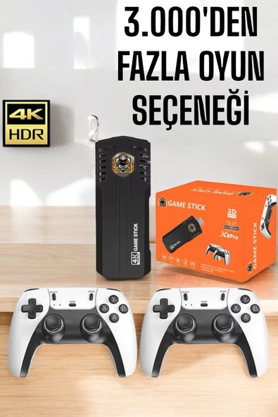 Game Stick Retro 8K ULTRA HD Video Oyun Konsolu Android Tv Özelliği - 2