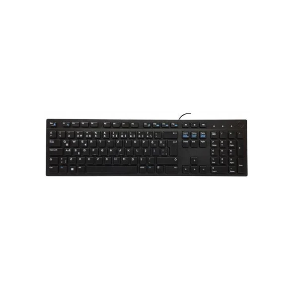 Dell Kb216-Bk-Tur, Siyah, Usb Kablolu, Türkçe Q, Multimedya Klavye