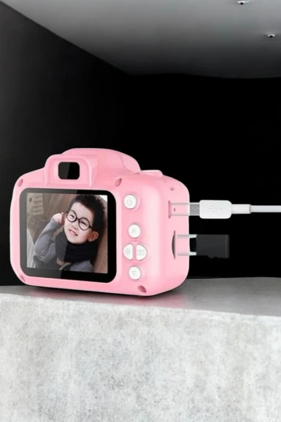 Çocuklara Özel Dijital Fotoğraf Makinesi Mini 1080P HD Kaliteli - Resim 3